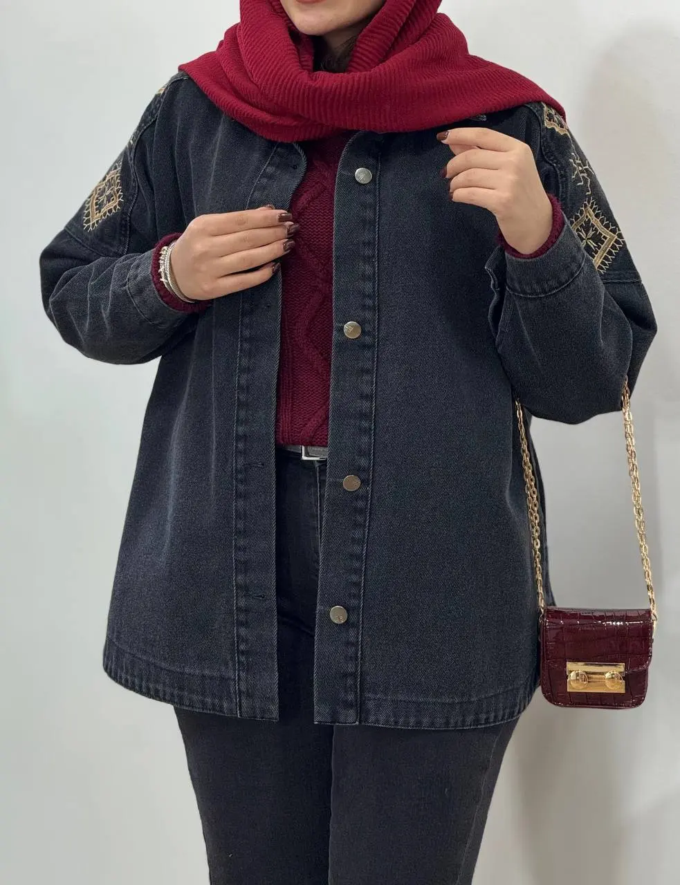 کت جین گلدوزی باران 2